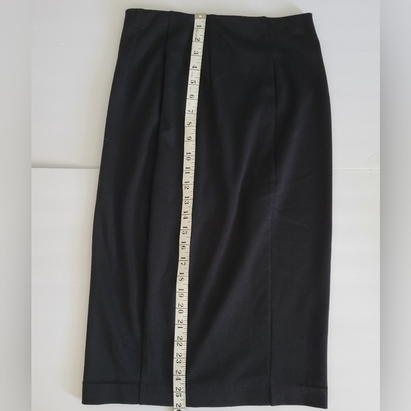 Jennifer Lopez Black Full Zip Up Front Midi Length Office Pencil Skirt - Picture 4 of 10